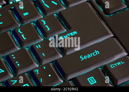 message on computer keyboard shift key,  search. Stock Photo