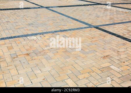 Gray paving slabs close-up. Abstract background Stock Photo