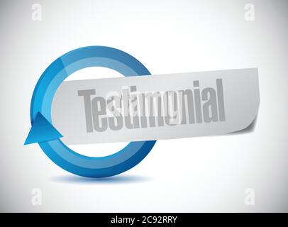 Testimonial cycle illustration design over a white background Stock Vector