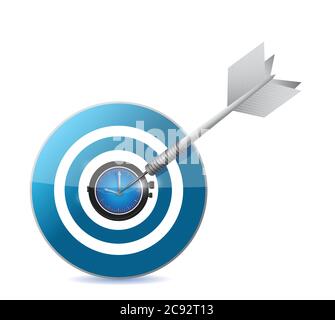 Target watch illustration design over a white background Stock Vector