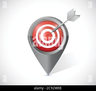 Target pointer illustration design over a white background Stock Vector