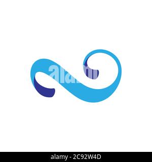 simple ribbon motion 3d logo vector Stock Vector