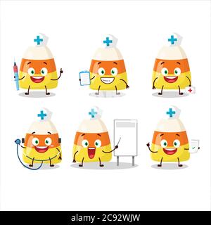 Doctor profession emoticon with butternut squash cartoon character. Vector  illustration Stock Vector Image & Art - Alamy