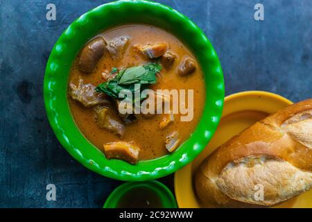 Vietnamese braised beef offal or beef offal stew ( pha lau ): It's a popular snack in southern Vietnam, Vietnamese street food. Food and travel concep Stock Photo