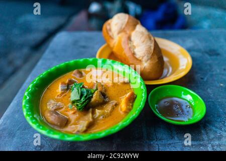 Vietnamese braised beef offal or beef offal stew ( pha lau ): It's a popular snack in southern Vietnam, Vietnamese street food. Food and travel concep Stock Photo