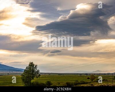 Interesting cloud formations, Colorado USA Stock Photo