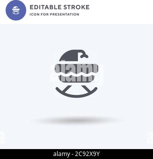 Cradle icon vector, filled flat sign, solid pictogram isolated on white, logo illustration. Cradle icon for presentation. Stock Vector