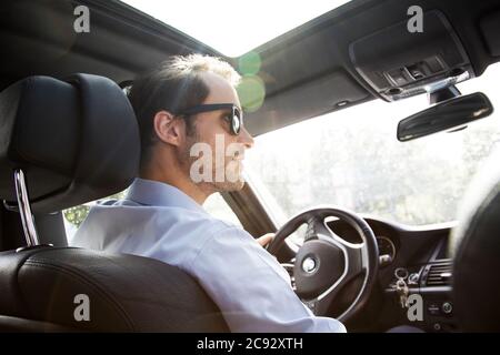 Hamburg, Germany. 13th Sep, 2017. Regarding the Theme Service Report of 28 July 2020: Anyone driving in strong sunlight should choose lenses that are anti-reflective or even polarizing. Credit: Christin Klose/dpa-tmn/dpa/Alamy Live News Stock Photo
