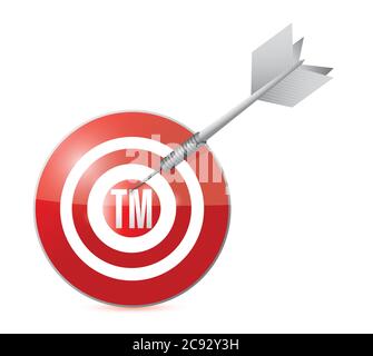 Target trademark illustration design over a white background Stock Vector