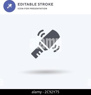 Detector icon vector, filled flat sign, solid pictogram isolated on white, logo illustration. Detector icon for presentation. Stock Vector