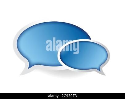 Communication bubble illustration design over a white background Stock Vector