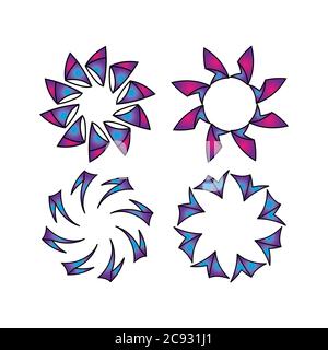 Abstract circle logo template. Planet vector design. Technology orbit logo vector. Round ring circle technology icon, circle line logo Stock Vector