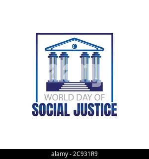 World Day of Social Justice. Vector flat illustration. Stock Vector