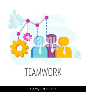 Teamwork icon. Human resources. Human Capital Concept. Stock Vector