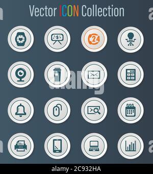 Office chair icons set Stock Vector Image & Art - Alamy