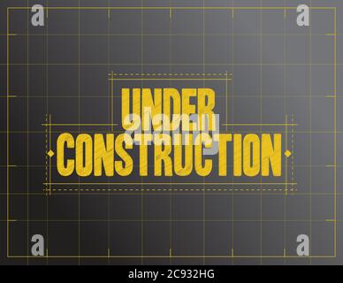 Under construction sign illustration design over a black background Stock Vector
