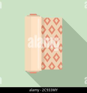 Construction linoleum icon. Flat illustration of construction linoleum vector icon for web design Stock Vector