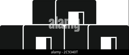 Construction blocks icon. Simple illustration of construction blocks vector icon for web design isolated on white background Stock Vector