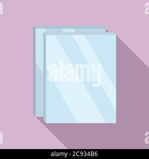 Windows glass icon. Flat illustration of windows glass vector icon for web design Stock Vector