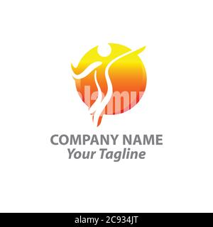 People Logo Design Illustration. Community, network and social icon design template Stock Vector