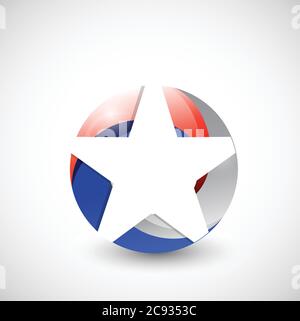 Usa star illustration design over a white background Stock Vector