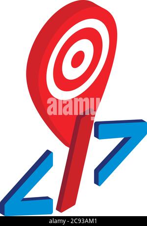 Local seo icon, isometric style Stock Vector