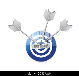 Data storage target illustration design over a white background Stock Vector
