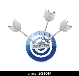 Quick response target illustration design over a white background Stock Vector