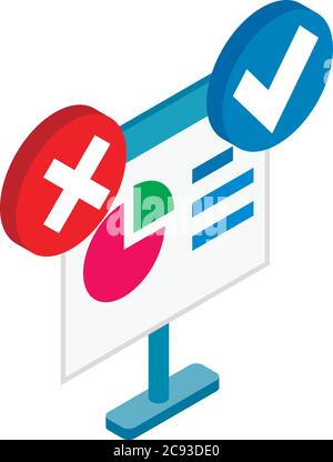Seo analytics icon, isometric style Stock Vector