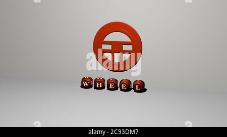 3d rendering golden steering wheel isolated on white Stock Photo - Alamy