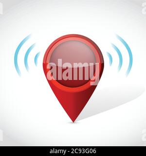 Wifi pointer illustration design over a white background Stock Vector