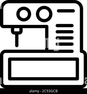 Automatic sewing machine icon, outline style Stock Vector