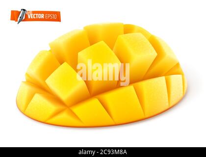 Vector mango on white background Stock Vector