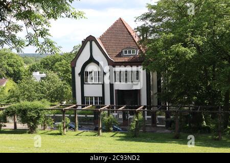 Darmstadt, Hessen/ None - May 31 2019: Villa in Art Nouveau style located at Mathildenhoehe in Darmstadt, Germany Stock Photo