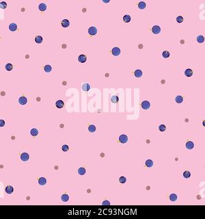 blueberries polka dot seamless vector pattern Stock Vector