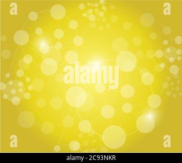 Yellow link connection illustration design over a yellow background Stock Vector
