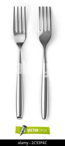 Vector forks on white background Stock Vector