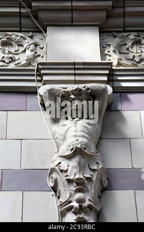 Architectural detail of the Grosvenor Shopping Centre in Chester Stock Photo