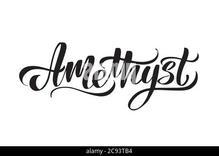 Vector calligraphy illustration isolated on white background. Stock Vector
