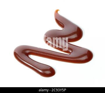 melted chocolate sauce isolated on white background Stock Photo