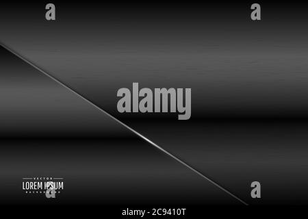 Metallic background.Dark gray with metal texture technology concept. Stock Vector