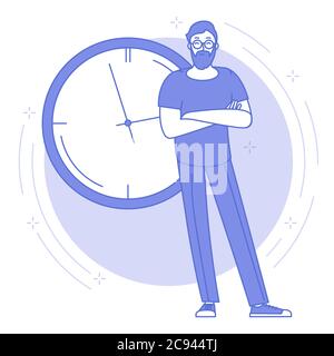 time management and planning concept Stock Vector