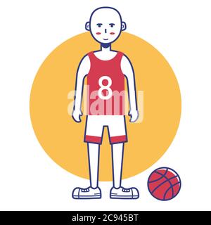 basketball player character. character icon. premium vector Stock Vector
