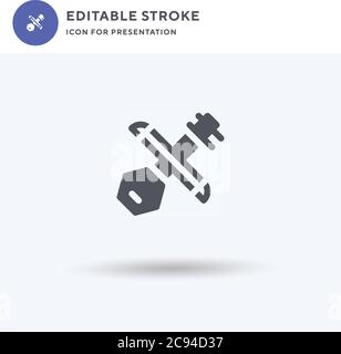 Erhu icon vector, filled flat sign, solid pictogram isolated on white, logo illustration. Erhu icon for presentation. Stock Vector