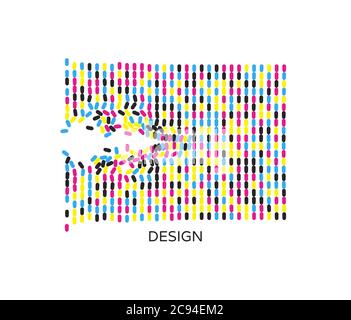Abstract composition of a modern art style. Design for card, invitation or poster. Stock Vector