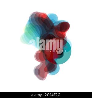 Splashes of paint. Abstract background. Template for poster, flyer, banner or book cover. 3d vector illustration with dynamic effect. Stock Vector