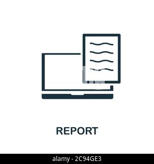Report icon. Simple element from community management collection. Filled Report icon for templates, infographics and more Stock Vector