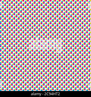 continuous design with dots of different colors. Pattern of primary colors. Pop Art. Stock Vector