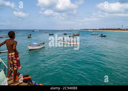 Cabo Verde In Santa Maria Island Stock Photo