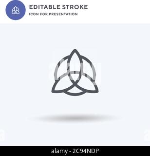 Trinity icon vector, filled flat sign, solid pictogram isolated on white, logo illustration. Trinity icon for presentation. Stock Vector